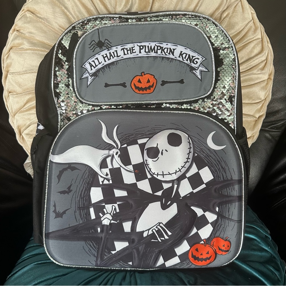 Disney Nightmare Before Christmas Jack and Zero Large Backpack: NWT